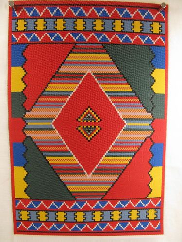 tapis avec des motifs géométriques
